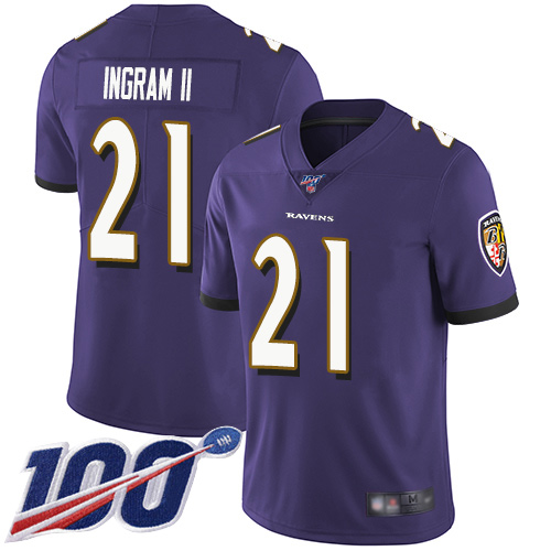 Baltimore Ravens Limited Purple Men Mark Ingram II Home Jersey NFL Football #21 100th Season Vapor Untouchable->baltimore ravens->NFL Jersey